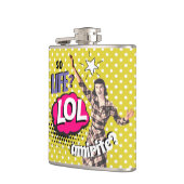 Comic Book Pop Art Retro Lady Funny フラスク (左)