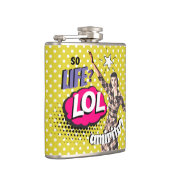 Comic Book Pop Art Retro Lady Funny フラスク (右)