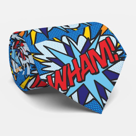 Comic Book WHAM Pop Art Superhero ネクタイ (ロール)