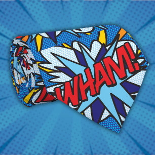 Comic Book WHAM Pop Art Superhero ネクタイ