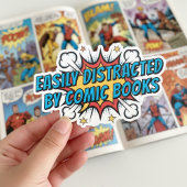 Comic Books Lover Funny Gift シール
