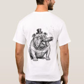 Comic English Bulldog: Funny Dog Lover Tシャツ (裏面)