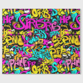 Comic Graffiti Pattern  ラッピングペーパー (フラット)