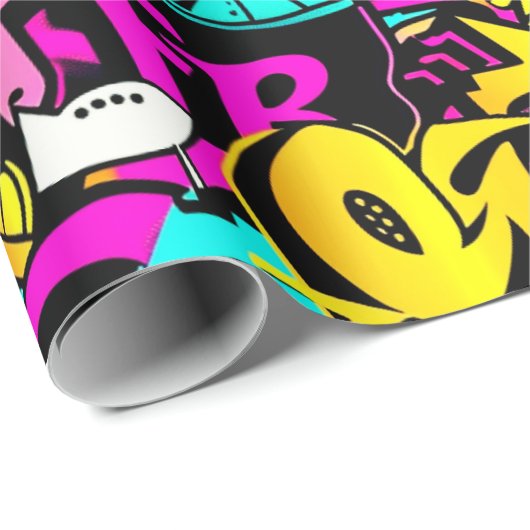 Comic Graffiti Pattern  ラッピングペーパー (ロールコーナー)