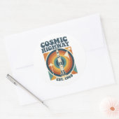 Comic Highway – Fun Pop Art for Comic Fans ラウンドシール (封筒)