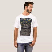 Comic Horror Nightmare Screaming Face Green Smoke Tシャツ (正面フル)