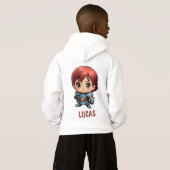 Comic Knight Chibi Character Kids Hoodie (裏面フル)