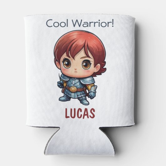 Comic Knight Personalized Kids Party Gift 缶クーラー (裏面)