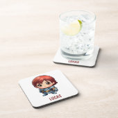 Comic Knight Personalized Kids Room Drink Coaster コースター (右側)