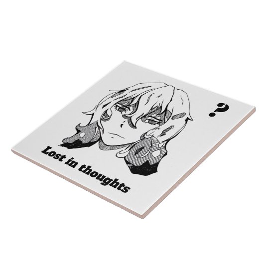 Comic lineart Lost in Thoughts タイル (側面)