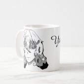 Comic lineart magna  コーヒーマグカップ (正面左)