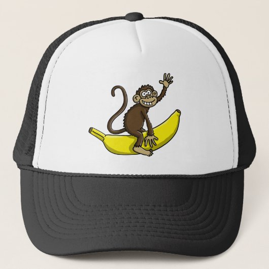 comic monkey banana cowboy sheriff キャップ (正面)