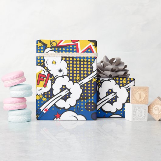 Comic Pattern  ラッピングペーパー (ベビーシャワー)