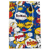 Comic Pattern Gift Bag ミディアムペーパーバッグ (正面)