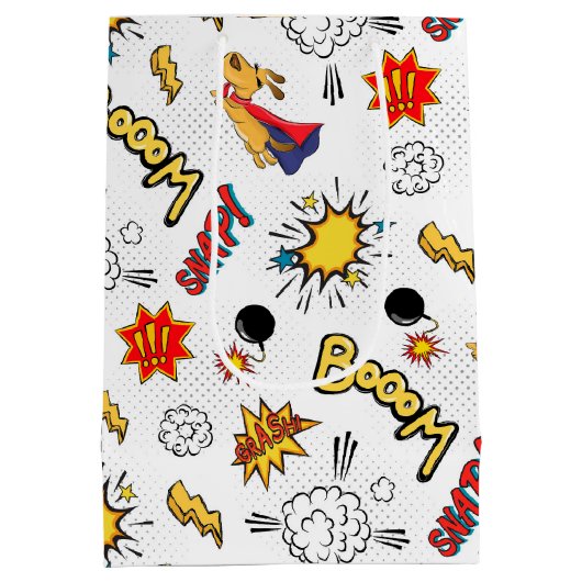 Comic Pattern Gift Bag ミディアムペーパーバッグ (裏面)