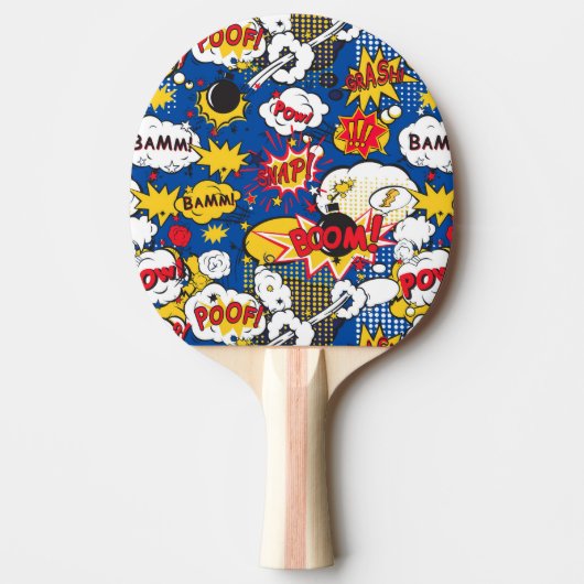 Comic Pattern Ping Pong Paddle 卓球ラケット (正面)