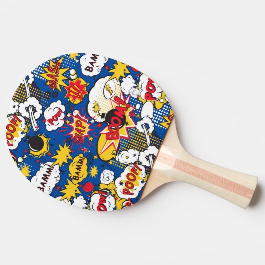 Comic Pattern Ping Pong Paddle 卓球ラケット (横)