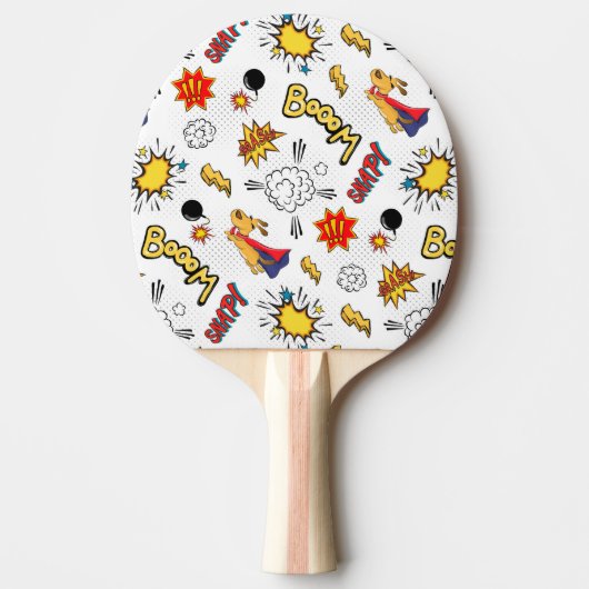 Comic Pattern Ping Pong Paddle 卓球ラケット (正面)