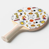 Comic Pattern Ping Pong Paddle 卓球ラケット (正面アングル)