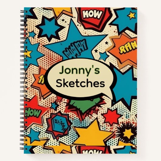 Comic Personalized Sketch  ノートブック (正面)