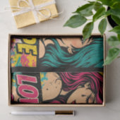 Comic Pop Art Decoupage Paper Love Strength Hope 薄葉紙 (ギフト)