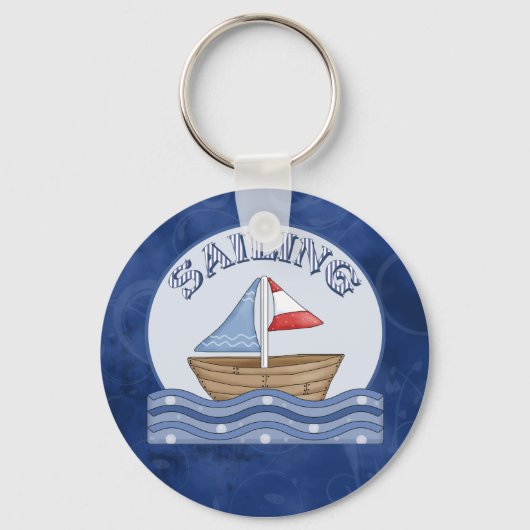 Comic Sailing Boat キーホルダー (正面)