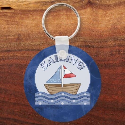 Comic Sailing Boat キーホルダー (正面)