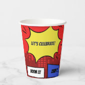 Comic Spider Theme Birthday Party Paper Cup 紙コップ (裏面)