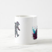 Comic Style Motocross Rider Mud Splash  コーヒーマグカップ (中央)