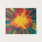 Comic Style Pop Art Explosion (1) タペストリー (正面(横))
