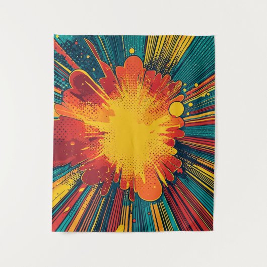 Comic Style Pop Art Explosion (1) タペストリー (正面)