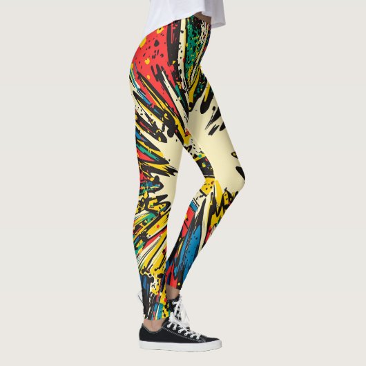 Comic Style Pop Art Explosion (2) レギンス (右)