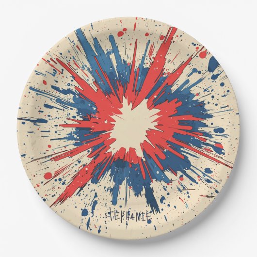 Comic Style Pop Art Explosion (5) ペーパープレート (正面)