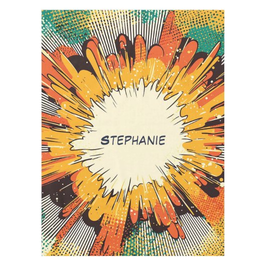 Comic Style Pop Art Explosion (6) テーブルクロス (正面)