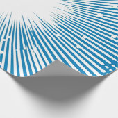 Comic Style Pop Art Explosion - Blue and White ラッピングペーパー (角)
