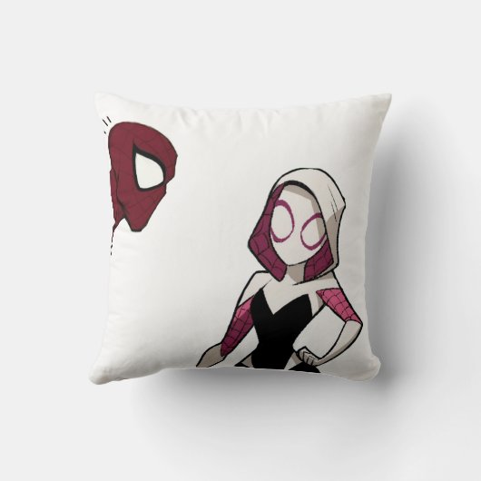 Comic Style Superhero Throw Pillow クッション (裏面)