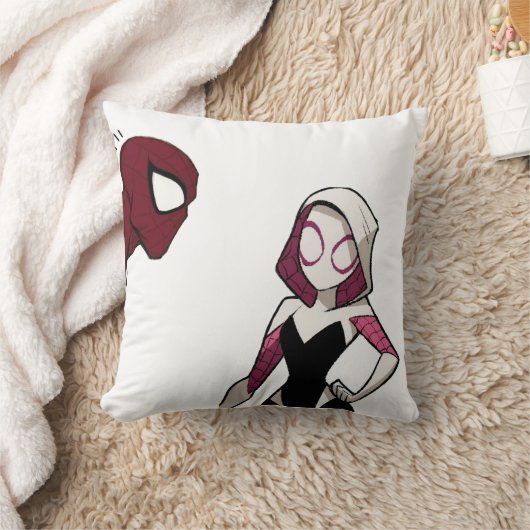 Comic Style Superhero Throw Pillow クッション (ブランケット)