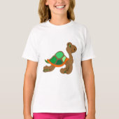 comic turtle green brown tシャツ (正面)