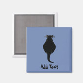 Comical Black Cat, add text マグネット (正面/裏面)