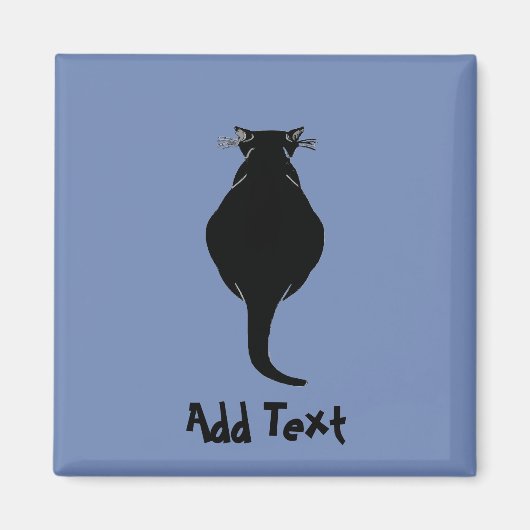 Comical Black Cat, add text マグネット (正面)