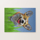 Comical Cartoon Welsh Corgi Dog 252 Piece Puzzle ジグソーパズル (横)