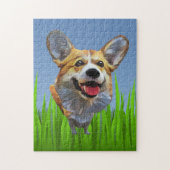 Comical Cartoon Welsh Corgi Dog 252 Piece Puzzle ジグソーパズル (縦)