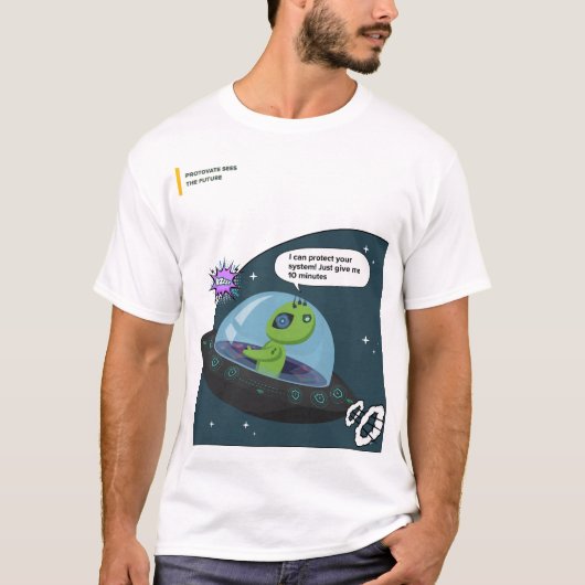 Comics Greenie Protector Man T-Shirt Tシャツ (正面)