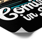 Comin In Hot Funny Pontooning Boat Lake Boating Pa ポスター (角)