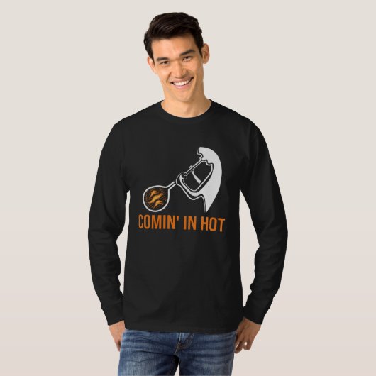 Comin in hot glass blowing glass blower tシャツ (正面フル)