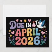 Coming April 2026 Due in New Baby Mommy Pregnancy  招待状 (正面/裏面)