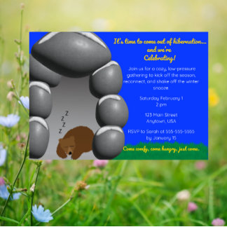 Coming Out of Hibernation-Cozy Winter to Spring  招待状