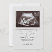 Coming Soon Baby Scan Pregnancy 案内状 (正面)