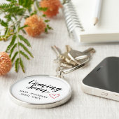 Coming Soon New Baby Announcement Keychain キーホルダー (側面)