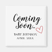 Coming Soon New Baby Announcement Magnet マグネット (正面)